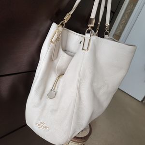 Coach cream leather bag
